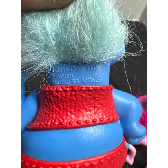 Set Of 7 DreamWorks Trolls Mini Figures By Hasbro With Colorful Hair & Outfits - Picture 7 of 10